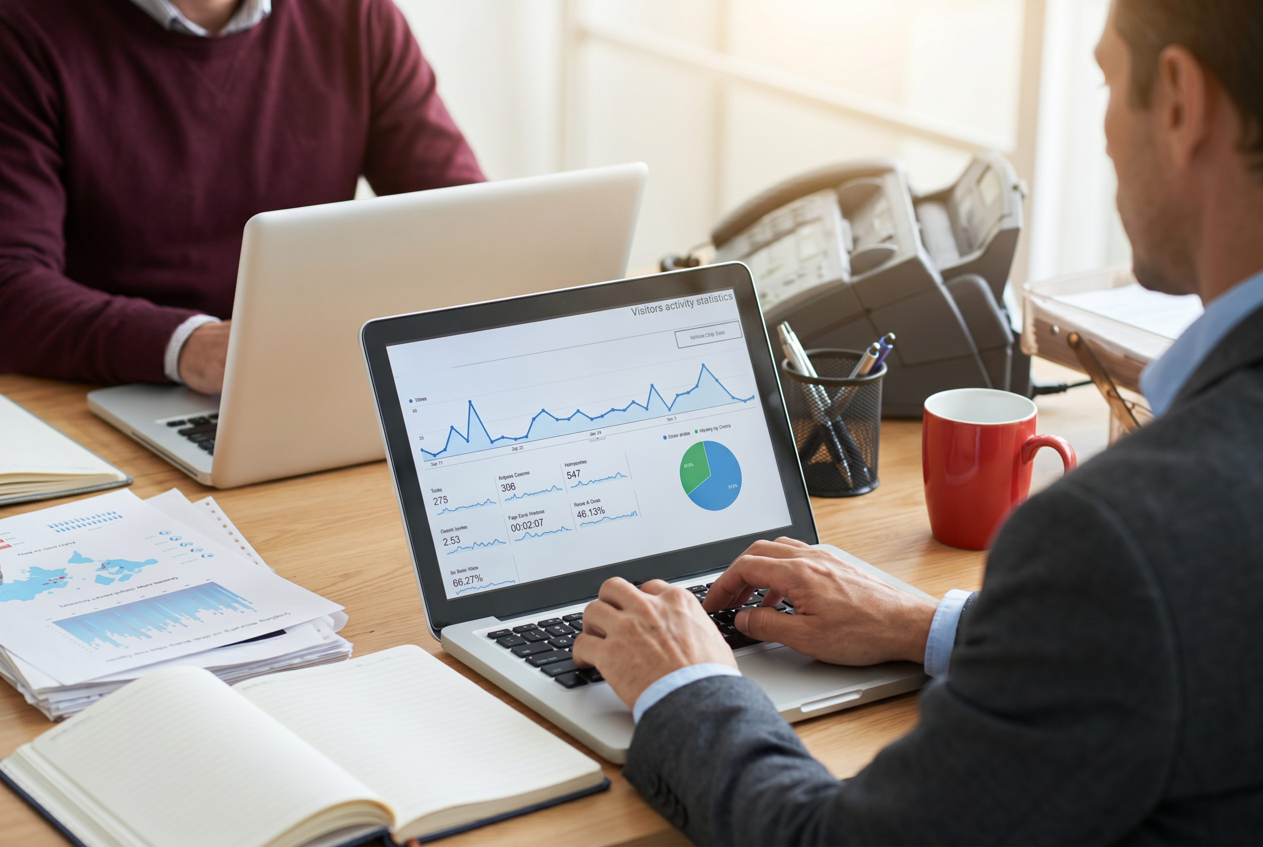 Équipe Cedar Plain analysant des stratégies d'investissement